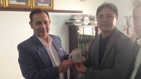 Token Of Love handover to Amb. Udya Raj Pandey